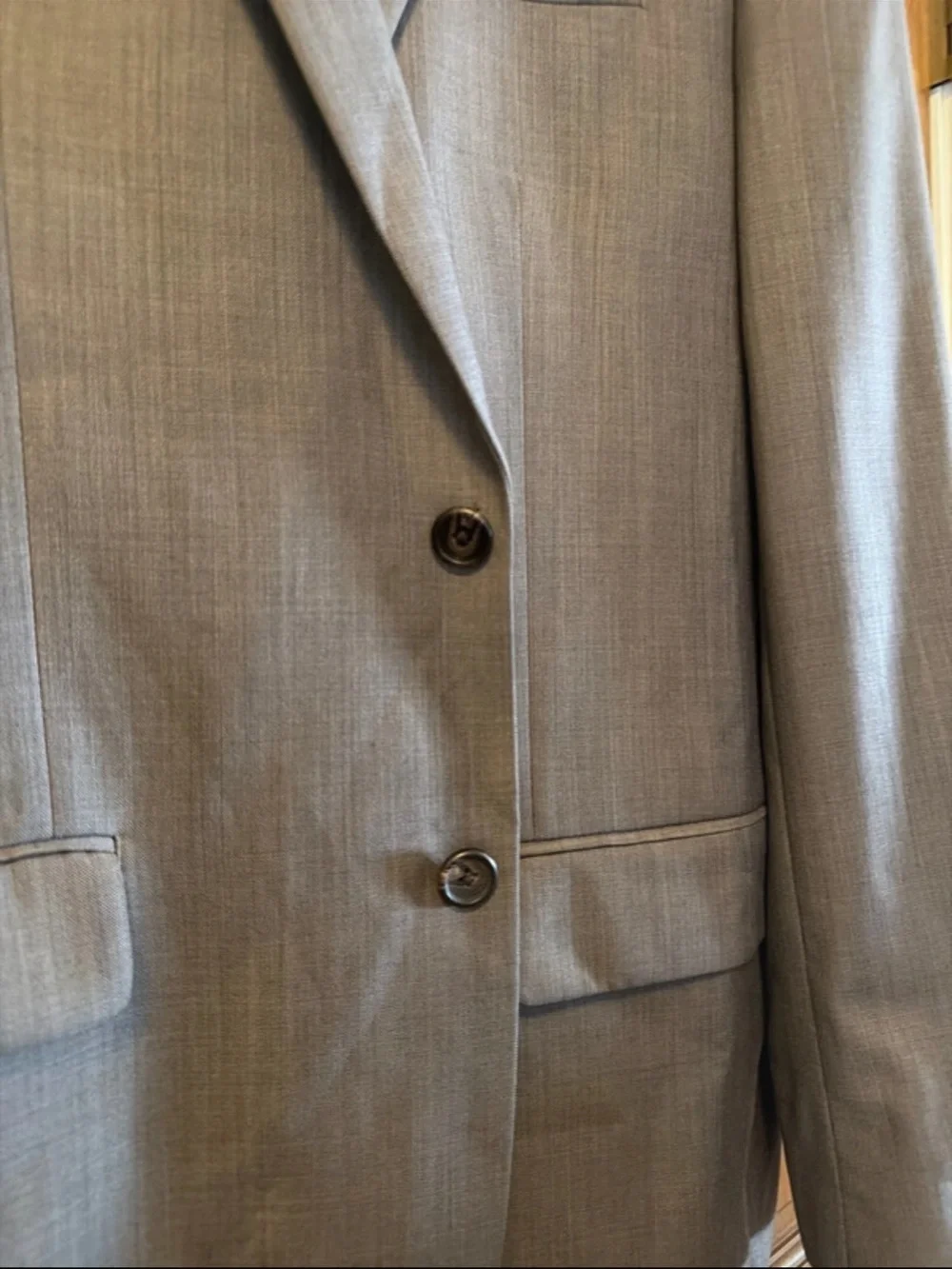 Ralph Lauren Men's Gray Two-Button Suit Jacket